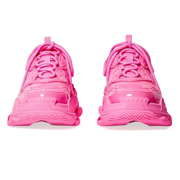 Barbie Pink BALENCIAGA Triple S - Shiny Latex Pink Rubber - Size EUR 36 / Size 6 - Picture 11 of 15